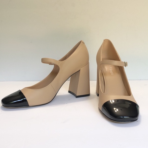 Marc Fisher Tan and Black Slingback Heels size 7.5M - Picture 4 of 11